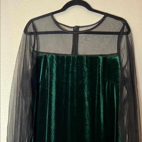 Emerald Green Sheath Dress with Long Sleeves for Cocktail - Picture 2 of 5